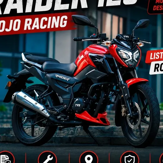 Tvs Raider Color Rojo Racing