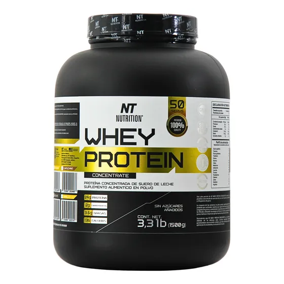 Proteina Premium 100% Whey Protein 100 Scoops Nt Nutrition Sabor Vainilla