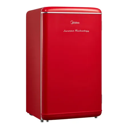 Frigobar Retrô Vermelho 93l Inverter Bivolt Midea Vermelho