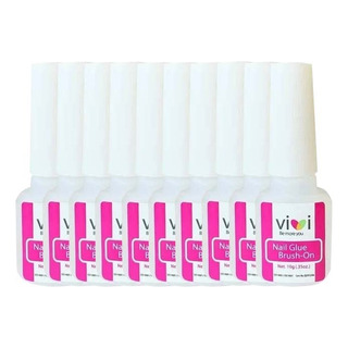 10 Cola Com Pincel Para Unhas 10g - Vivi 10 Cola Com Pincel Para Unhas 10g - Vivi