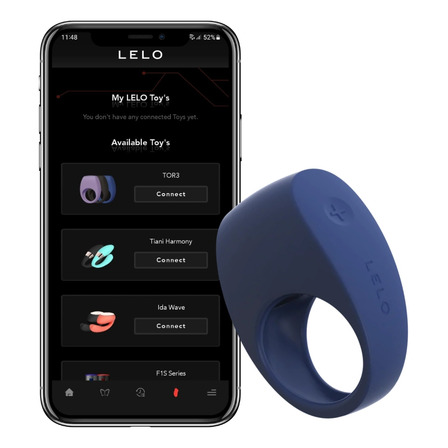 Tor 3 Lelo - Anillo Vibrador Para Pene Con App Base Blue Tor 3 Lelo - Anillo Vibrador Para Pene Con App Base Blue