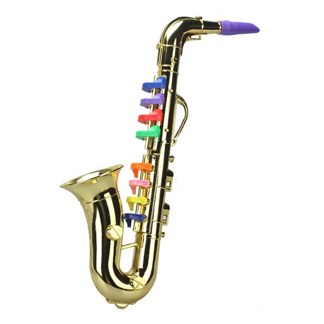 Toca El Saxofón Con Un Instrumento Musical De 8 Teclas Color