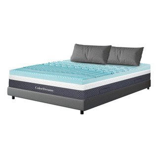 Colchoneta Topper Cubrecolchon King Size Memory Foam 5cm Color Azul Colordreams Colchoneta Topper Cubrecolchon King Size Memory Foam 5cm Color Azul Colordreams