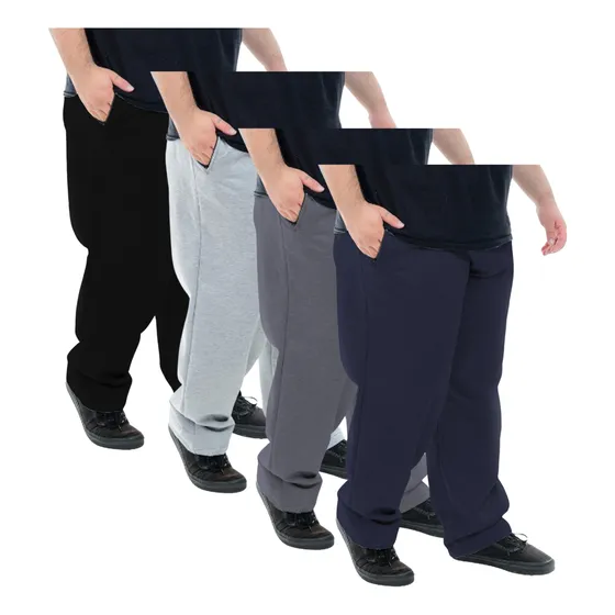 Kit 4x Pantalónes Deportivos Talle Especial Plus Size Básico
