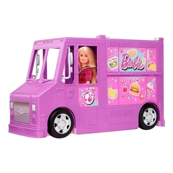 Camión Barbie Food Truck Con 30 Accesorios Color Violeta