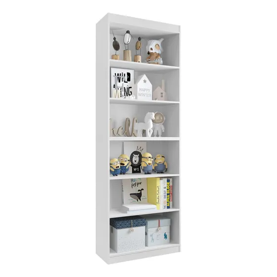 Estante para libros, estantería multiusos, estantería organizadora, color blanco, habitación infantil, muebles dulares