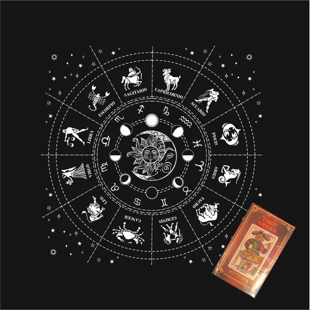 Kit Tarot Combo Paño Astrolgico+ Mazo Tarot Marcella Español