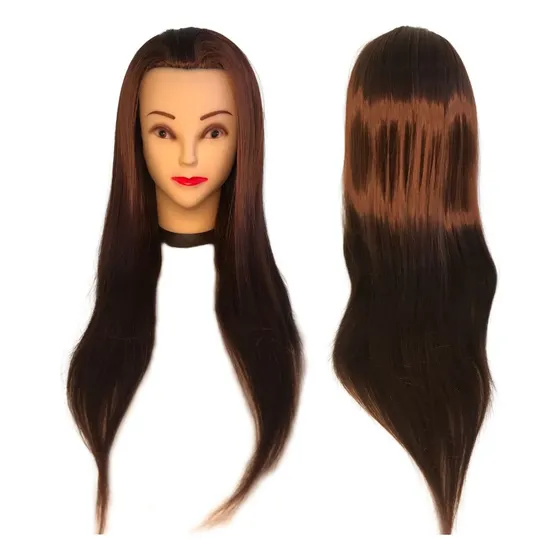 Boneca Manequim Teste Corte Penteado Cabelo 100% Orgânico