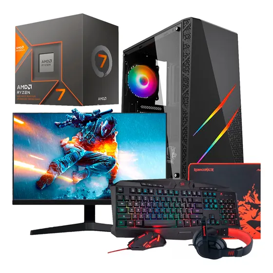 Pc Gamer Completa Cpu Ryzen 7 8700g 32gb Ram 1tb Ssd Diseño