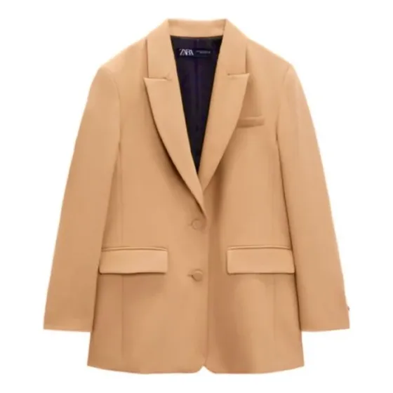 Blazer Zara Marrón Oversized Nuevo