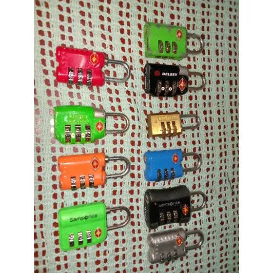 Candados Combinación Tsa. Usados 5 Vrds. Con Su Combinacion