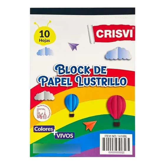 Combo Block Papel Lustrillo 10h Crisvi