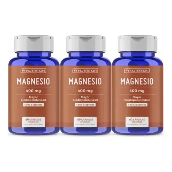 Plan 3 Meses De Magnesio Fynutrition Cápsula X60 C/u