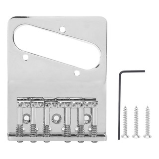 Hardtail Saddle Bridge Metal Silver, 6 Cordas, Fixo Hardtail Saddle Bridge Metal Silver, 6 Cordas, Fixo