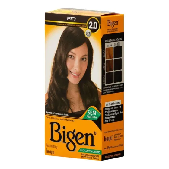 Tintura Para Cabelo Bigen 2.0 Preto