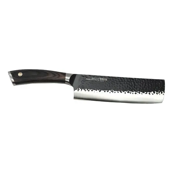 Cuchillo Wayu Hammer Blade Knife martillado acero inoxidable color negro