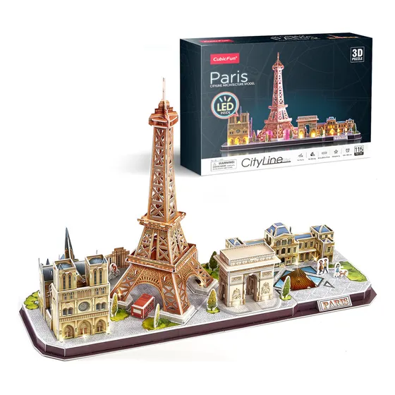 Cubic Fun Rompecabeza 3d Con Led Ciudad París Francia 115 Pi