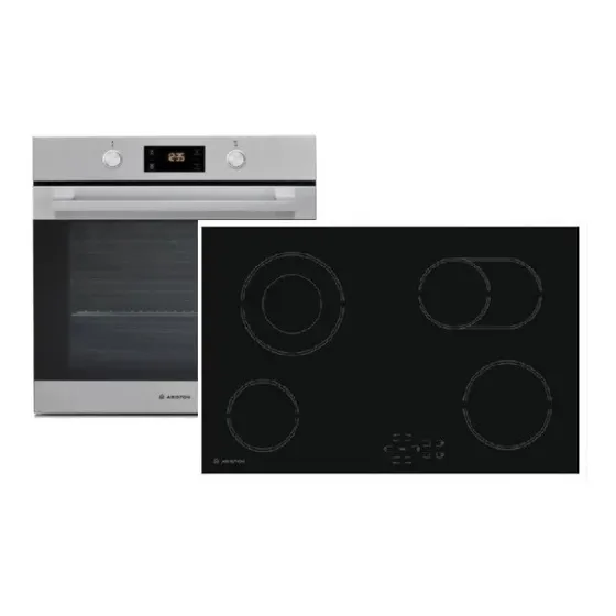 Combo Ariston Electrico Horno Fa5 844 60cm Anafe Hr704 80cm