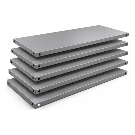 Kit 5 Prateleiras Aço 26 42x92 Reforçado Prateleira Estante