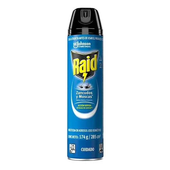 Insecticida Raid Aerosol 285ml Zancudos Y Moscas