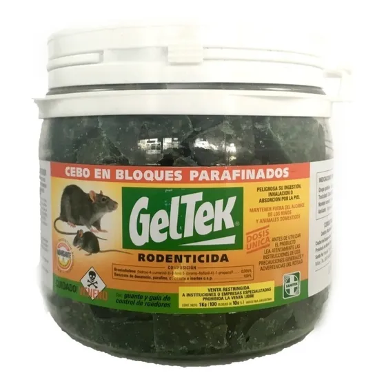 Veneno Ratas Cebo Control Raticida Geltek Bp  1 Kg