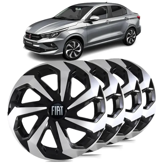 Jogo 4 Calotas Aro 15 Fiat Cronos Argo Punto Strada Idea 