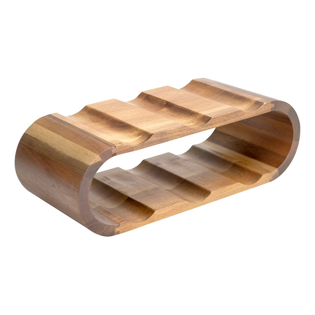 Suporte Para Garrafa Home Style Acácia 37cm X 16cm Cor Marrom