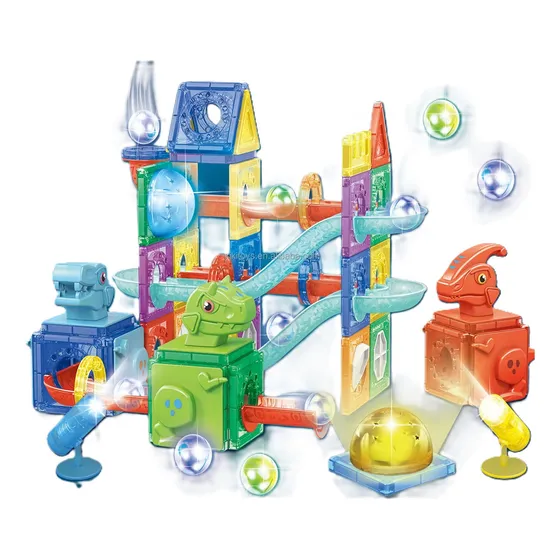 Bloques De Construcción Magnéticos Luminoso 123 Pcs Iman