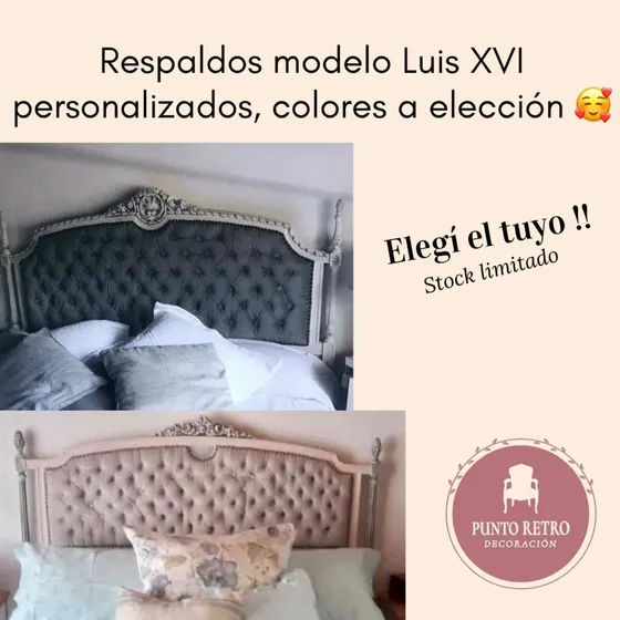 Respaldos Luis Xvi Tapizados Con Tela Antimanchas