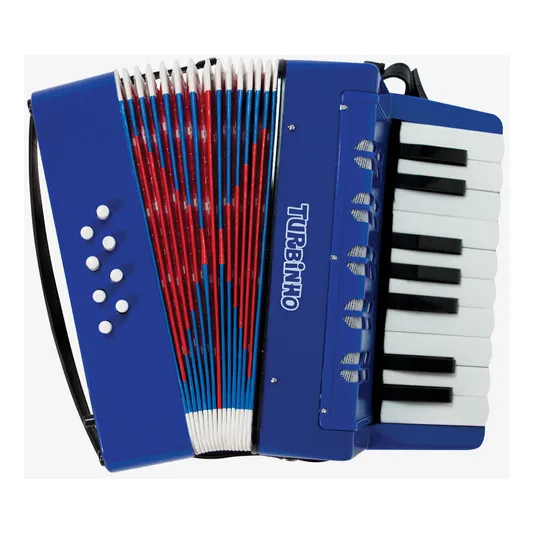Acordeon Sanfona Infantil Turbinho Azul 17 Teclas 8 Baixos Cor Azul-marinho