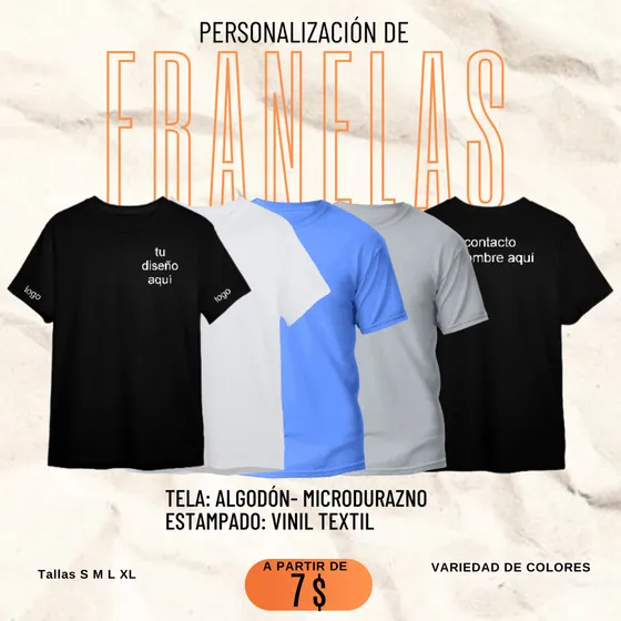Franelas, Sueters, Y Gorras Personalizadas