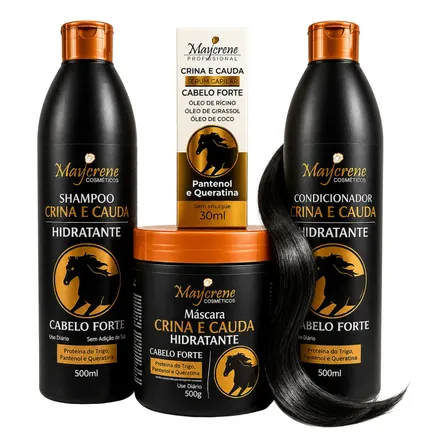 Kit Crina De Cavalo Maycrene Crescimento Rápido + Sérum