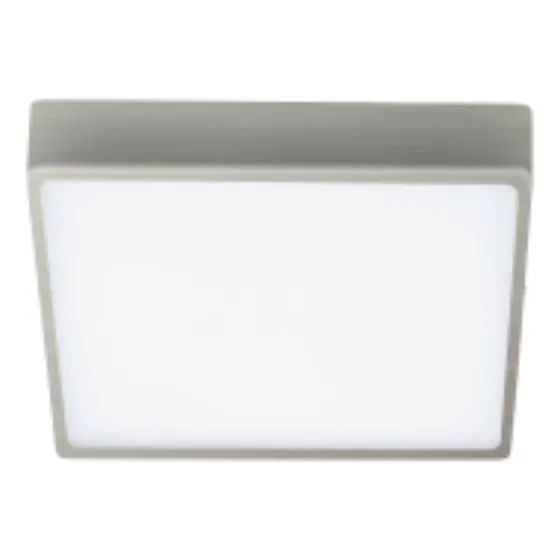 Foco Sobrepuesto Eglo Metal Fueva Led 30x30cm Cálida 22w Estructura Níquel