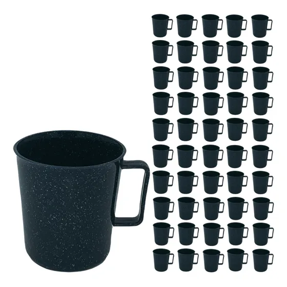 Tazas Para Cafe De Plastico Parece Peltre 50pz Mayoreo