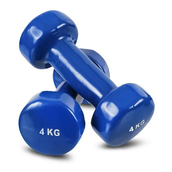 Par De Mancuernas, Set X2 Encauchetadas De 8 Libras 4 Kilos
