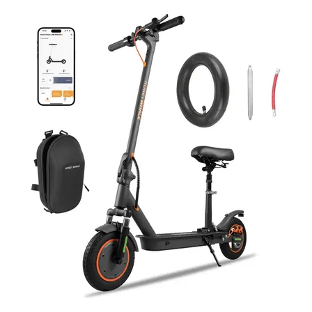 Honeywhale M2 Max-b Patinete Eletrico Adulto, 500w Scooter Eletrica Com Motor(max), 32 Km Autonomia, 32 Km/h Velocidade Máxima , Honey Whale Patinete Elétrico Dobrável Com App Bluetooth Preto-laranja
