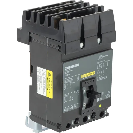 Fa36015 Circuit Breaker, Fa, 600v, 15a, 3 Polos