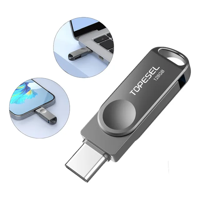 Memoria Usb Topesel Tipo C Dual Drive 128gb 3.1 Gen 1