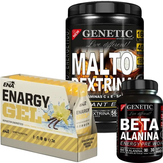 Super Energia Gel Cafeina Maltodextrina Beta Alanina Genetic