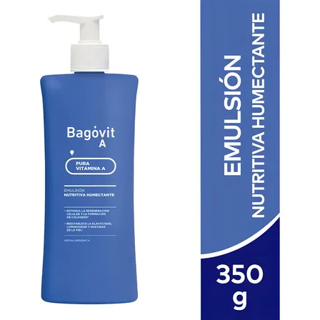 Emulsión Corporal Bagovit A Nutritiva Y Humectante X 350 G