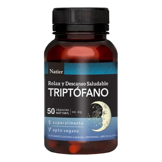 Triptofáno Serotonina Relax X 50 Cápsulas Natier Sabor Natural
