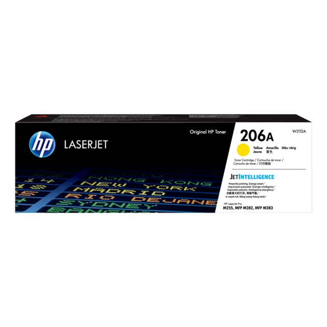 Toner Hp 206a W2112a Laserjet M255 M282 Amarillo Original