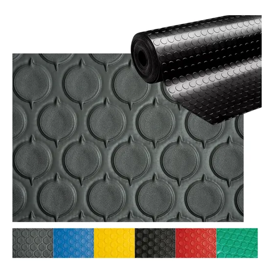Tapete Piso Antiderrapante Hule Pvc Uso Rudo 2.1m X 8m