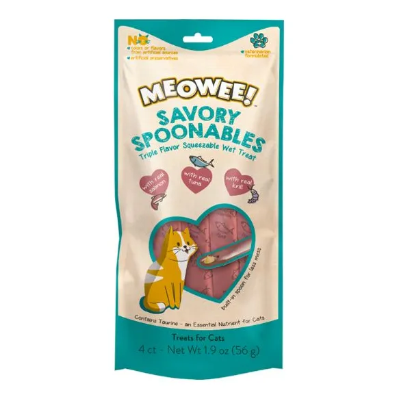 Snack Gato Meowee Spoon Salmon Tuna And Shrimp 56gr. Np