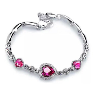 Pulsera Brazalete Plata + Regalo Corazón Cristal Swarovski Pulsera Brazalete Plata + Regalo Corazón Cristal Swarovski