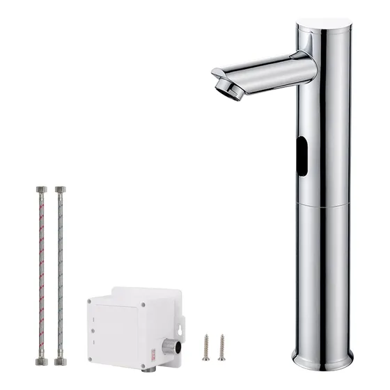 Grifo Con Sensor Automático Para Baño De Acero Inoxidable Plateado Brillante