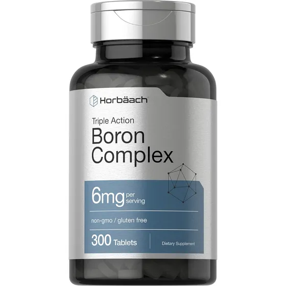 Suplemento De Triple Complejo De Boro 6 Mg 300 Tabletas