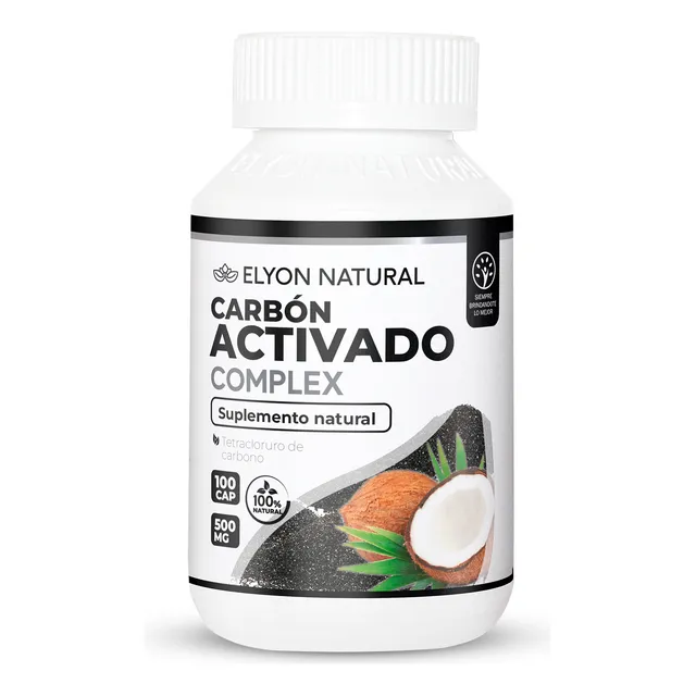 Carbón Activado Complex Elyon Natural 500mg 100 Capsulas