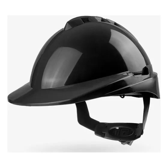 Casco De Trabajo Libus + Arnés Plástico Cremallera Negro