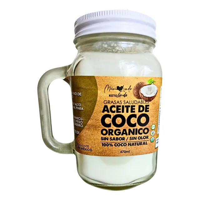 Aceite De Coco Extra Vírgen Orgánico Comestible Vegano Keto